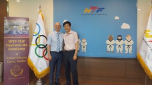 Seok-Jae Kang, a Taekwondo Humanitárius Alapítványának vezetőjével is tárgyalt Patakfalvy Miklós